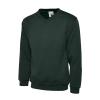 Classic V-Neck Sweatshirt Bottle Green