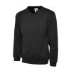 Classic V-Neck Sweatshirt Black