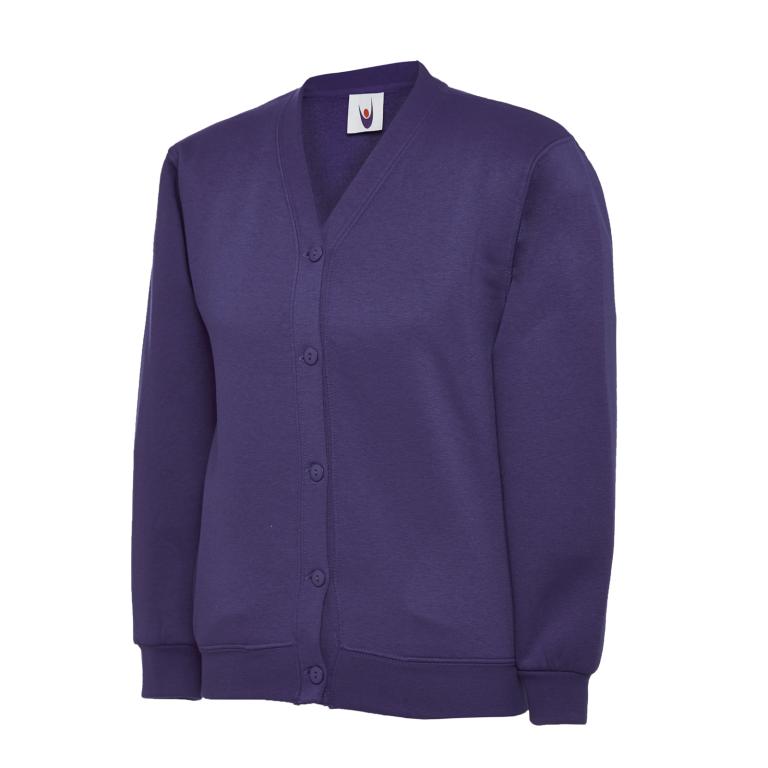 Childrens Classic Cardigan Purple