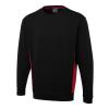 Two Tone Crew New Sweatshirt Black/Red