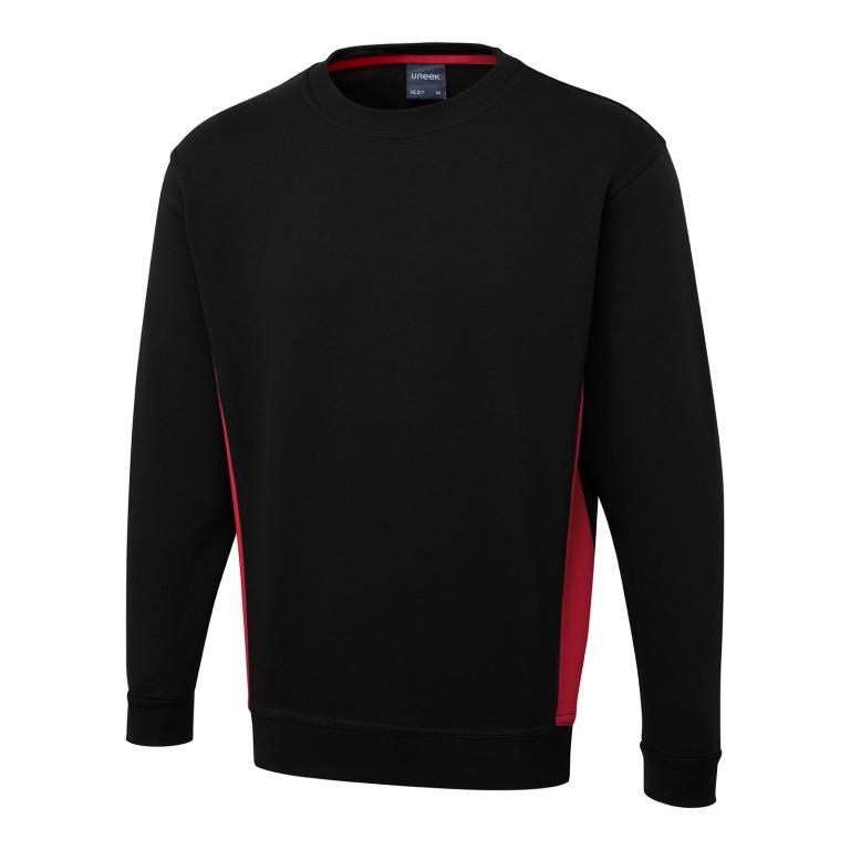 Two Tone Crew New Sweatshirt Black/Red