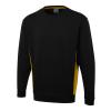 Two Tone Crew New Sweatshirt Black/Yellow