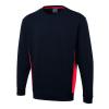 Two Tone Crew New Sweatshirt Navy/Red