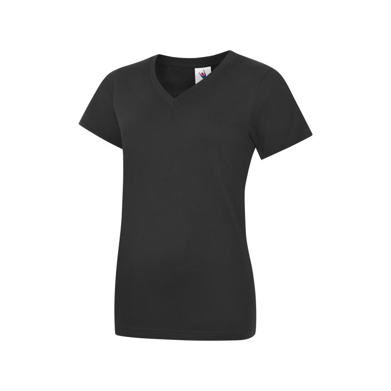 Ladies Classic V-Neck T-Shirt Black