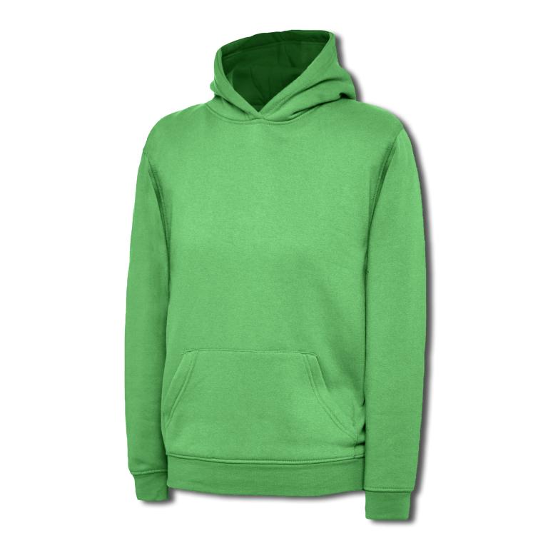 Childrens Hooded Sweatshirt Kelly Green