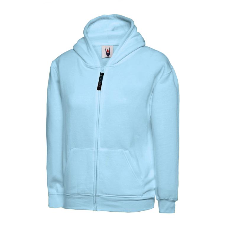 Childrens Classic Full Zip Hooded Sweatshirt Sky