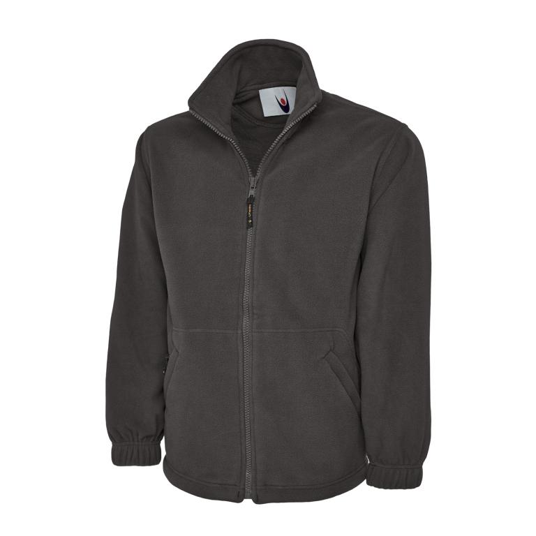 Heavyweight Full Zip Fleece Jacket Charcoal