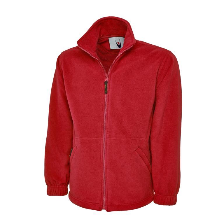 Heavyweight Full Zip Fleece Jacket Red