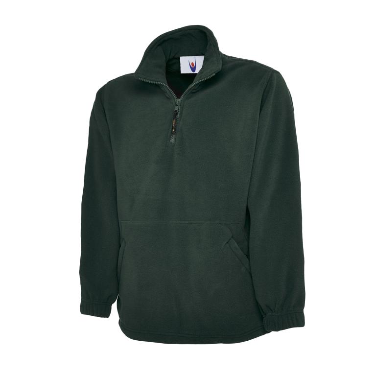 Classic 1/4 Zip Fleece Jacket Bottle Green