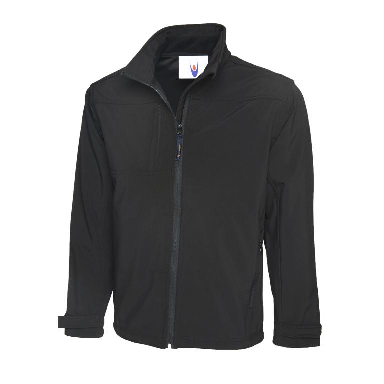 Deluxe Full Zip Soft Shell Jacket Black