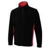 Two Tone Full Zip Fleece Jacket Black/Red