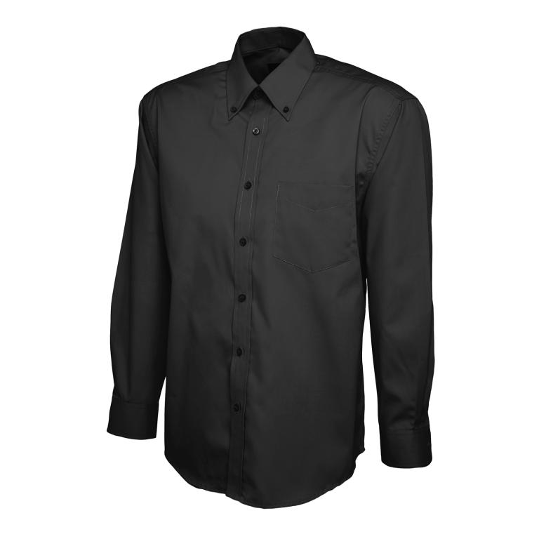 Mens Pinpoint Oxford Full Sleeve Shirt Black