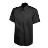 Mens Pinpoint Oxford Half Sleeve Shirt Black