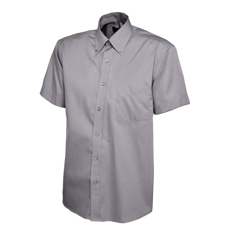 Mens Pinpoint Oxford Half Sleeve Shirt Charcoal