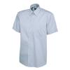 Mens Pinpoint Oxford Half Sleeve Shirt Light Blue