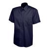 Mens Pinpoint Oxford Half Sleeve Shirt Navy