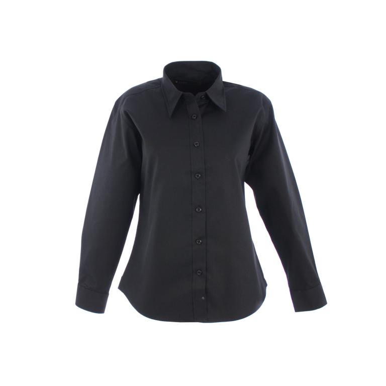 Ladies Pinpoint Oxford Full Sleeve Shirt Black