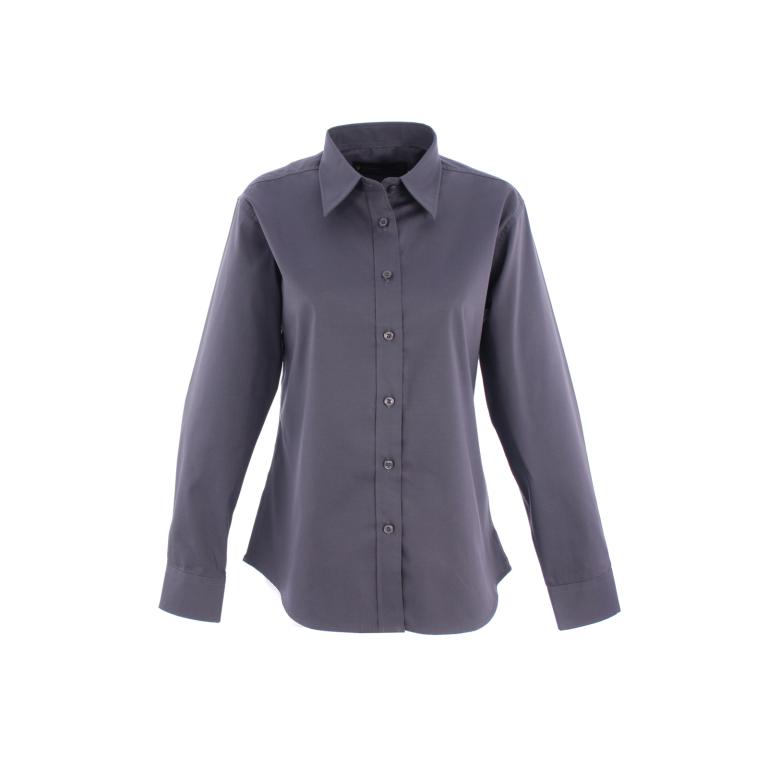 Ladies Pinpoint Oxford Full Sleeve Shirt Charcoal