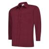 Mens Poplin Full Sleeve Shirt Burgundy