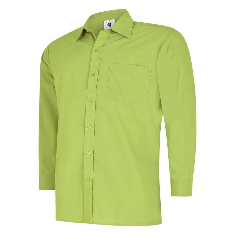 Mens Poplin Full Sleeve Shirt Lime