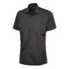 Mens Poplin Half Sleeve Shirt Black