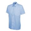 Mens Poplin Half Sleeve Shirt Light Blue