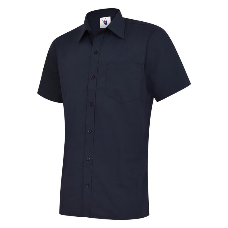 Mens Poplin Half Sleeve Shirt Navy