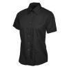 Ladies Poplin Half Sleeve Shirt Black