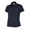 Ladies Poplin Half Sleeve Shirt Navy