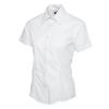 Ladies Poplin Half Sleeve Shirt White