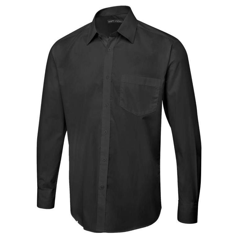 Men's Long Sleeve Poplin Shirt Black