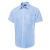 Men's Short Sleeve Poplin Shirt Light Blue