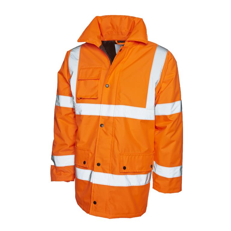 Hi Vis Road Safety Jacket Orange