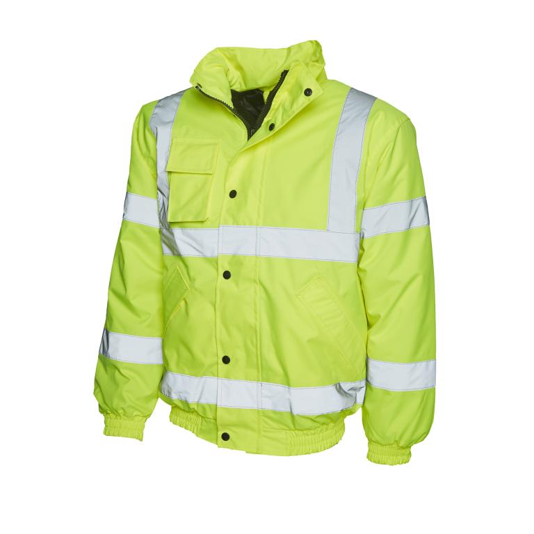 Hi Vis Bomber Jacket Yellow