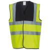 Hi-vis 2-band-and-braces waistcoat (HVW100) Black Yoke/Yellow