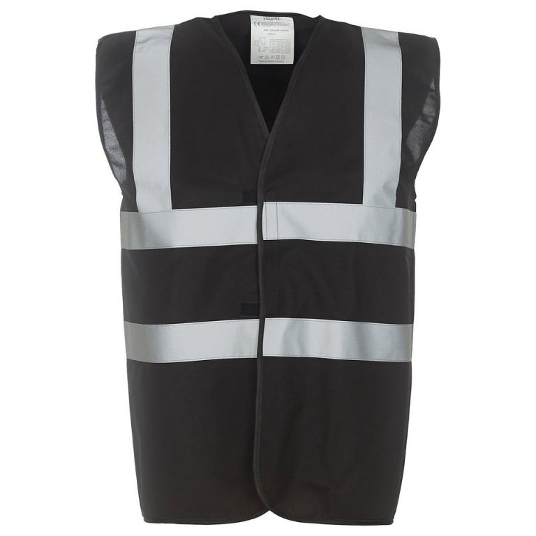 Hi-vis 2-band-and-braces waistcoat (HVW100) Black