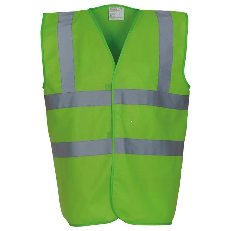 Hi-vis 2-band-and-braces waistcoat (HVW100) Lime