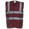 Hi-vis 2-band-and-braces waistcoat (HVW100) Maroon