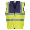 Hi-vis 2-band-and-braces waistcoat (HVW100) Navy Yoke/Yellow