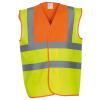 Hi-vis 2-band-and-braces waistcoat (HVW100) Orange Yoke/Yellow