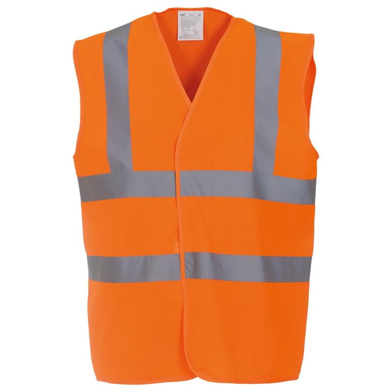 Hi-vis 2-band-and-braces waistcoat (HVW100) Orange