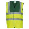 Hi-vis 2-band-and-braces waistcoat (HVW100) Paramedic Green/Yellow