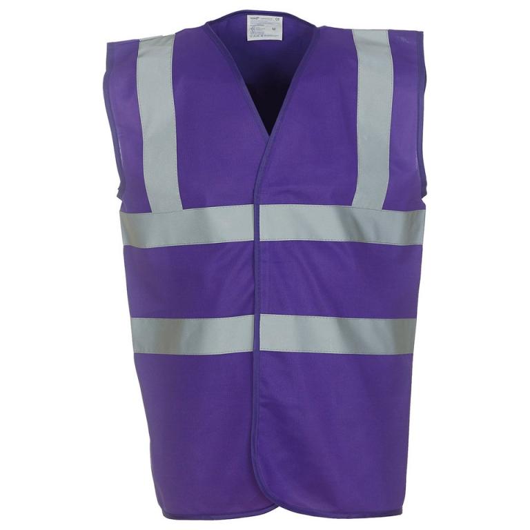 Hi-vis 2-band-and-braces waistcoat (HVW100) Purple