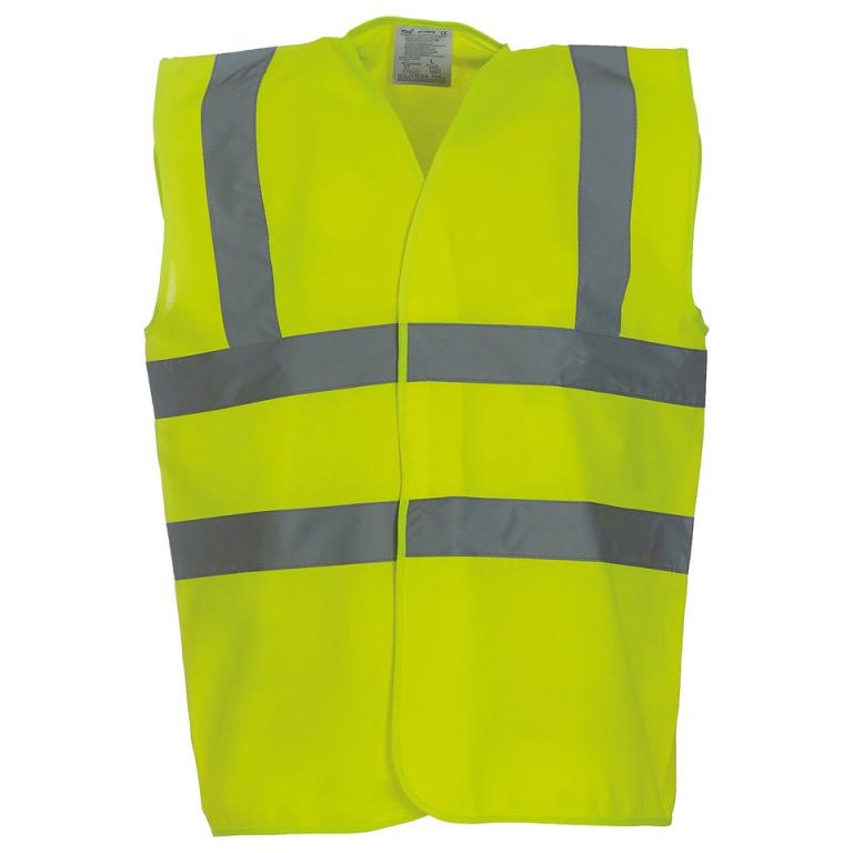 Hi-vis 2-band-and-braces waistcoat (HVW100) Yellow