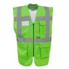 Multifunctional executive hi-vis waistcoat (HVW801) Lime