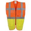 Multifunctional executive hi-vis waistcoat (HVW801) Orange/Yellow