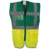 Multifunctional executive hi-vis waistcoat (HVW801) Paramedic Green/Yellow