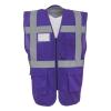 Multifunctional executive hi-vis waistcoat (HVW801) Purple