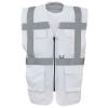 Multifunctional executive hi-vis waistcoat (HVW801) White