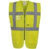 Multifunctional executive hi-vis waistcoat (HVW801) Yellow